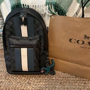 Varsity Coach crossbody bag with Rexy bag charm!